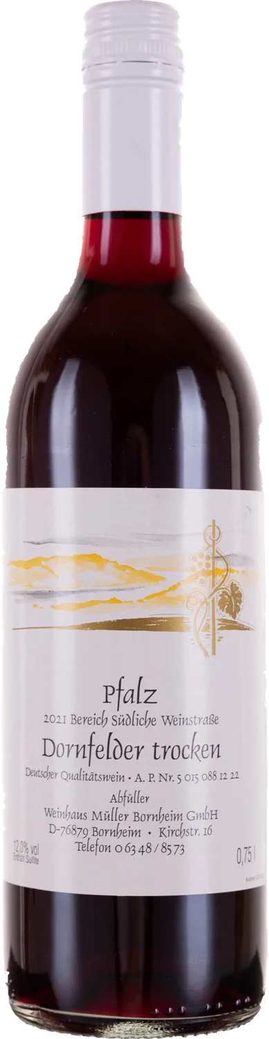 Dornfelder_trocken_flasche Dornfelder Rotwein trocken Flasche